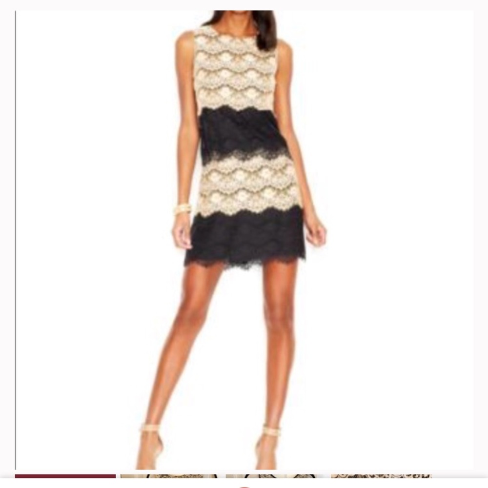 Lace dress with lining